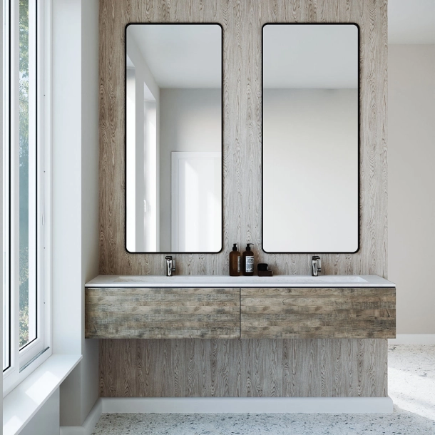Dobbel vask Corian� Delta Limestone Prima