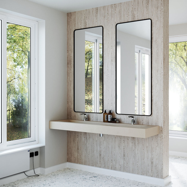 Dobbel vask Corian� Delta Neutral Concrete