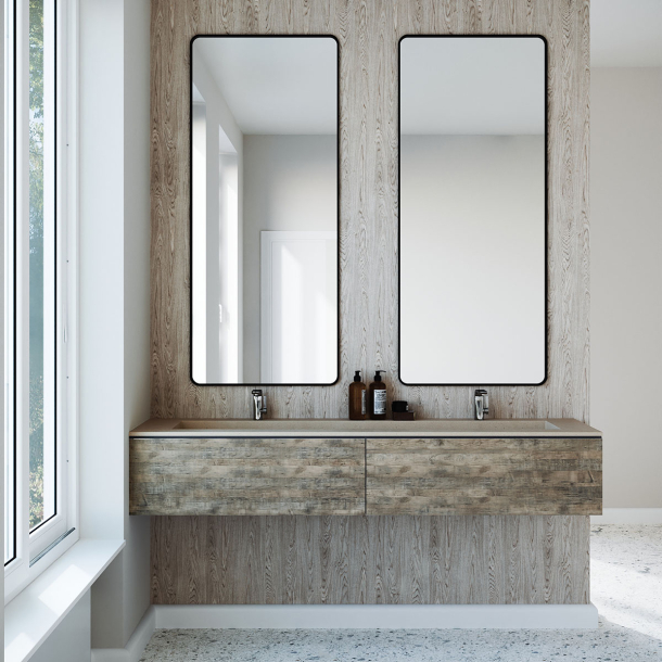 Dobbel vask Corian� Delta Neutral Concrete