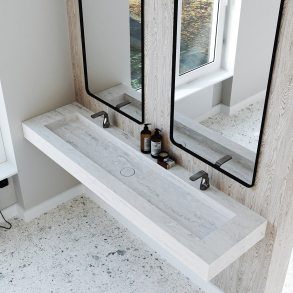 Dobbel vask Corian� Delta Rain Cloud