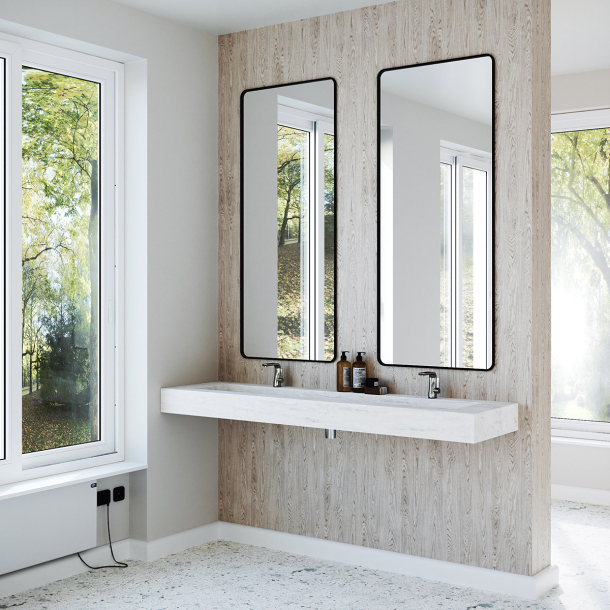 Dobbel vask Corian� Delta Rain Cloud
