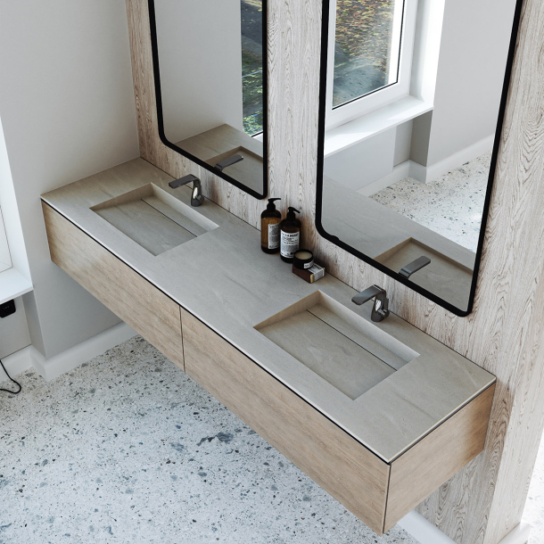 Dobbel vask Corian� Harmoni Artista Beige