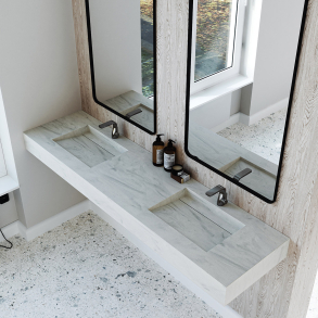 Dobbel vask Corian� Harmoni Artista Gray