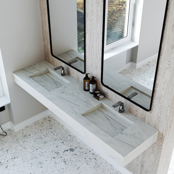 Dobbel vask Corian� Harmoni Artista Gray