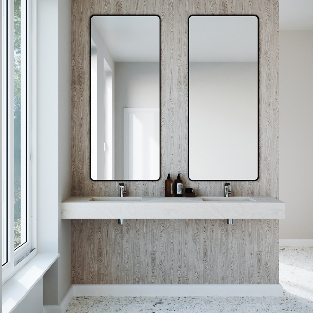 Dobbel vask Corian� Harmoni Carrara Crema