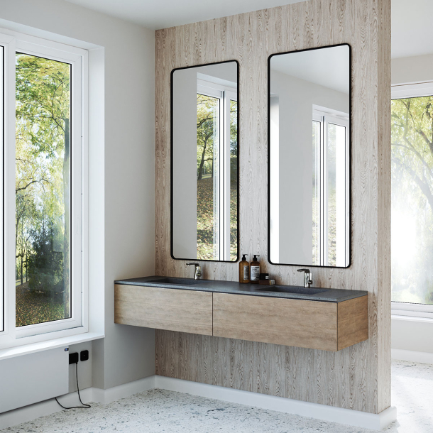 Dobbel vask Corian� Harmoni Lava Rock