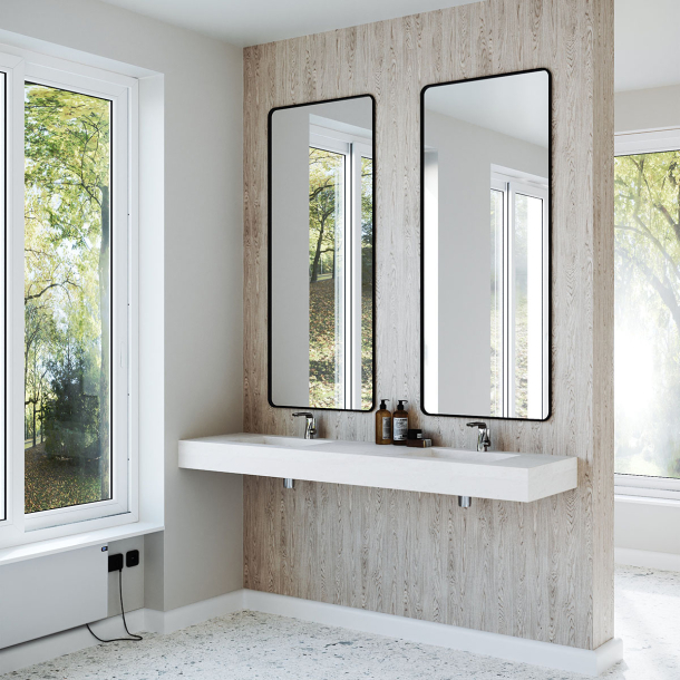 Dobbel vask Corian� Harmoni Limestone Prima