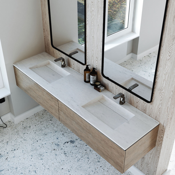 Dobbel vask Corian� Harmoni Limestone Prima