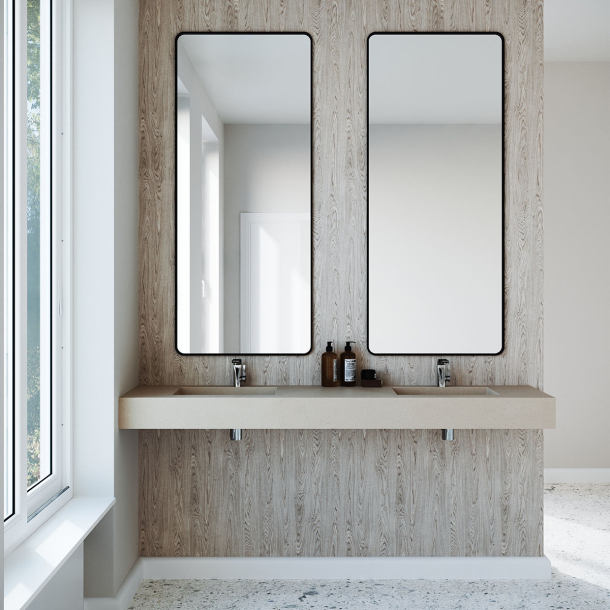 Dobbel vask Corian� Harmoni Neutral Concrete