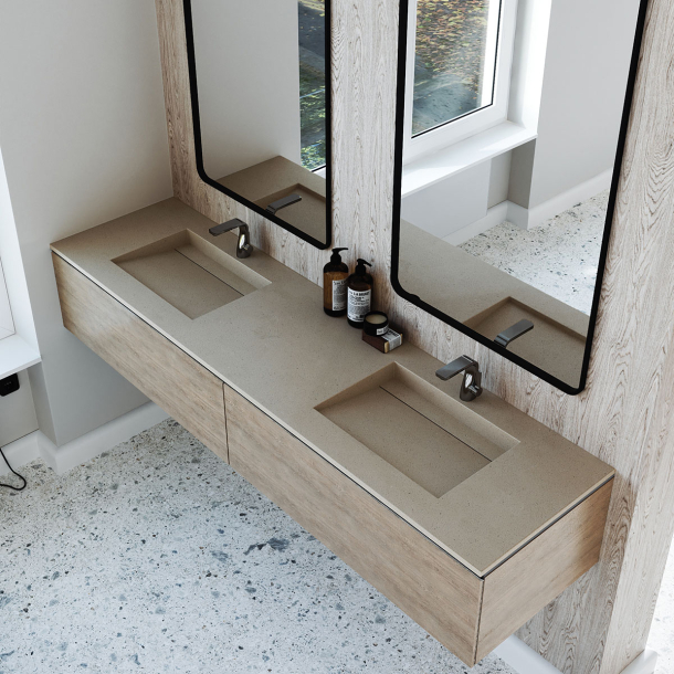 Dobbel vask Corian� Harmoni Neutral Concrete
