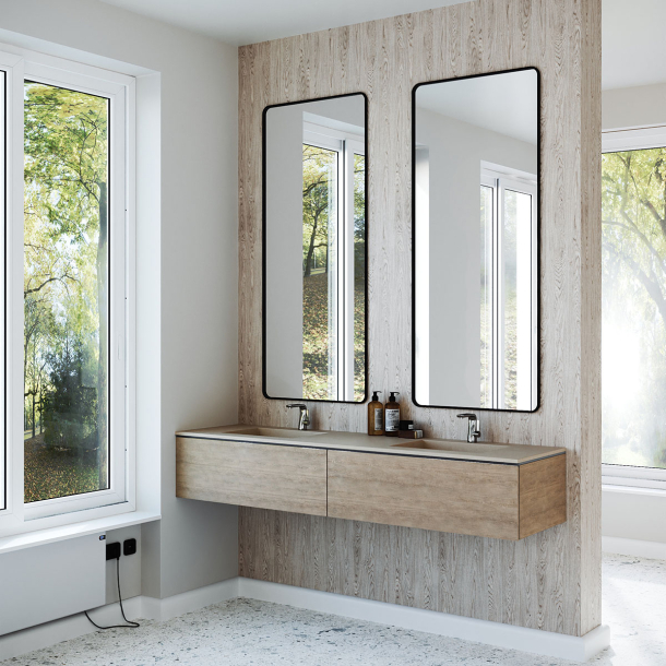 Dobbel vask Corian� Harmoni Neutral Concrete