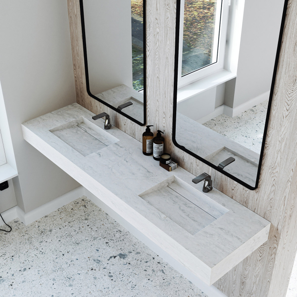 Dobbel vask Corian� Harmoni Rain Cloud