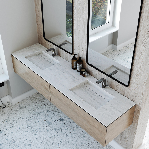 Dobbel vask Corian� Harmoni Rain Cloud