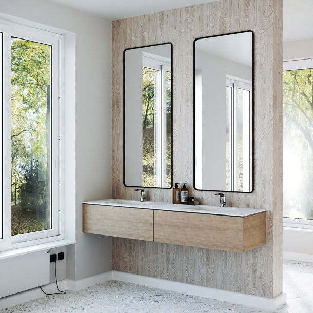 Dobbel vask Corian� Harmoni Rain Cloud