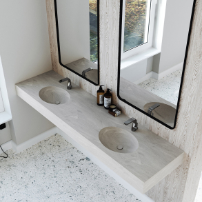 Dobbel Vask Corian� Hill Artista Beige