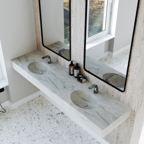 Dobbel Vask Corian� Hill Artista Gray