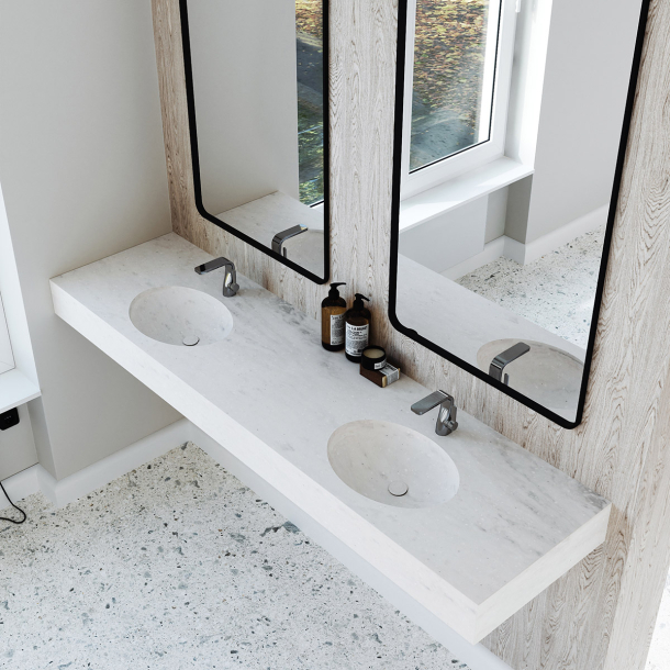 Dobbel Vask Corian� Hill Limestone Prima
