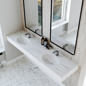 Dobbel Vask Corian� Hill Rain Cloud