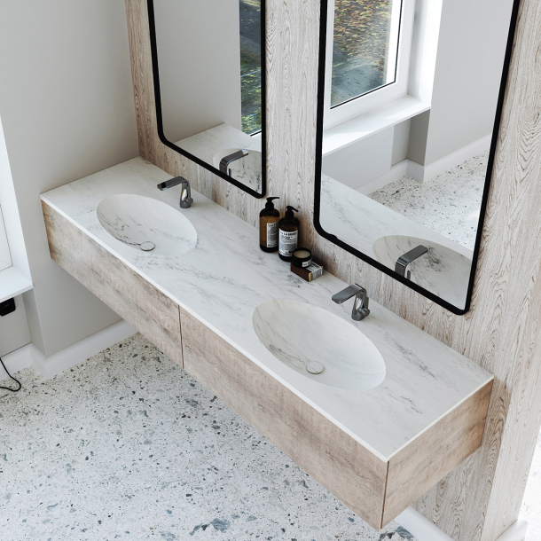 Dobbel Vask Corian� Moon Carrara Lino