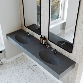 Dobbel Vask Corian� Moon Lava Rock