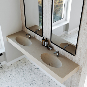 Dobbel Vask Corian� Moon Neutral Concrete