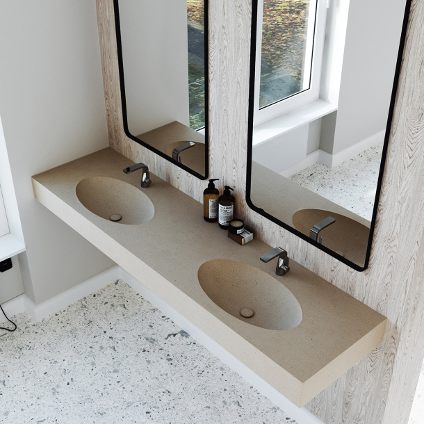 Dobbel Vask Corian� Moon Neutral Concrete