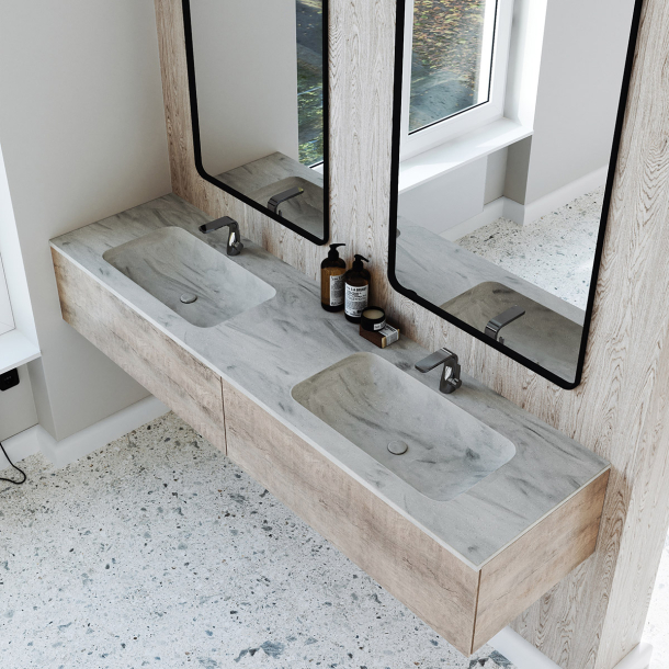 Dobbel Vask Corian� Nica Artista Gray