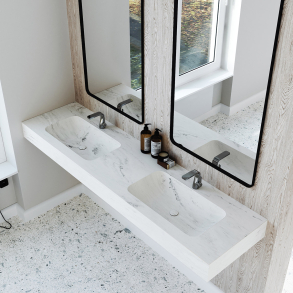 Dobbel Vask Corian� Nica Carrara Lino