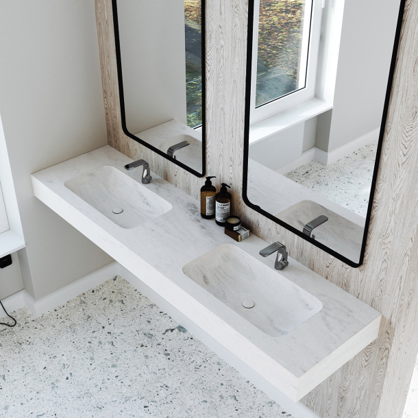 Dobbel Vask Corian� Nica Limestone Prima