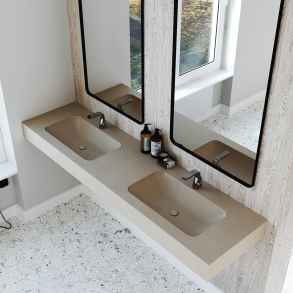 Dobbel Vask Corian� Nica Neutral Concrete