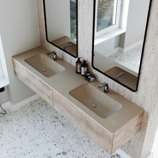 Dobbel Vask Corian� Nica Neutral Concrete