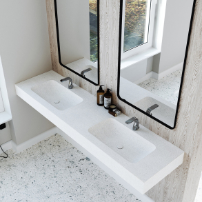 Dobbel Vask Corian� Nica Sparkling Granita