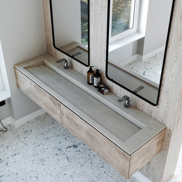 Dobbel vask Corian� Piano Artista Beige