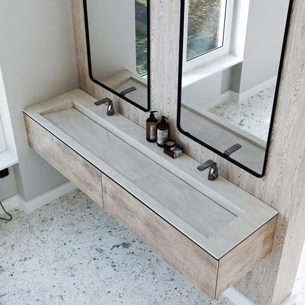 Dobbel vask Corian� Piano Artista Canvas