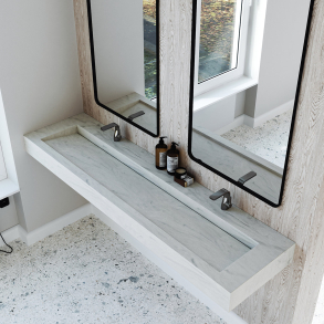 Dobbel vask Corian� Piano Artista Gray