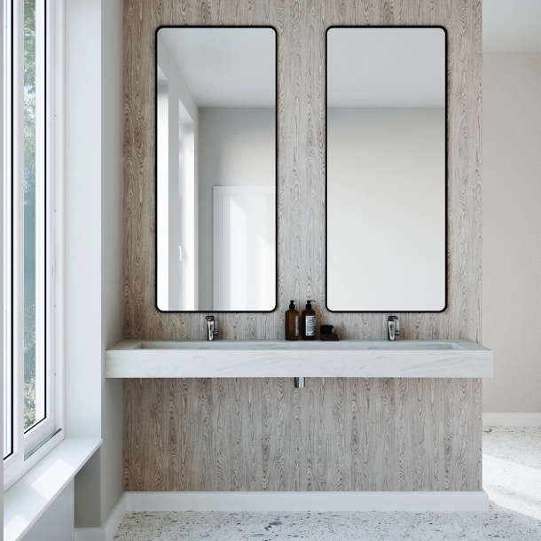 Dobbel vask Corian� Piano Artista Gray