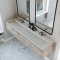 Dobbel vask Corian� Piano Carrara Crema