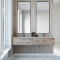 Dobbel vask Corian� Piano Carrara Crema