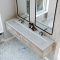 Dobbel vask Corian� Piano Carrara Lino
