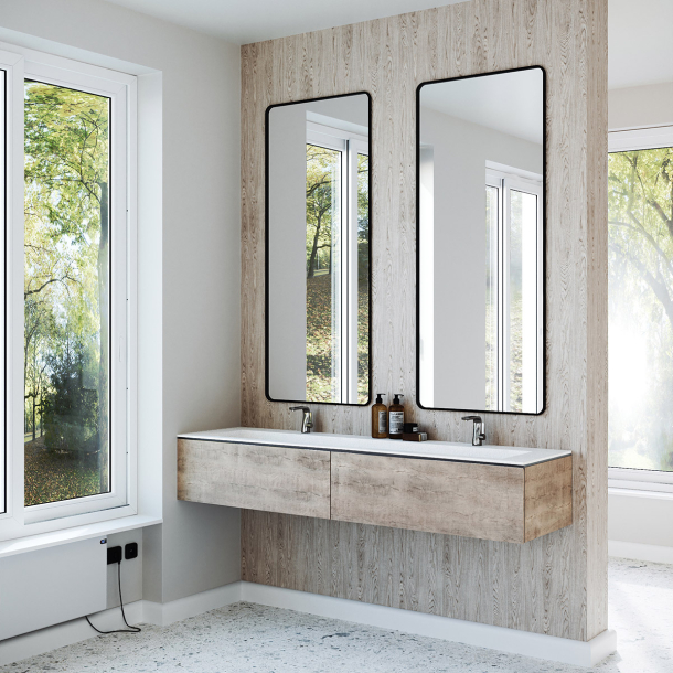 Dobbel vask Corian� Piano Sparkling Granita