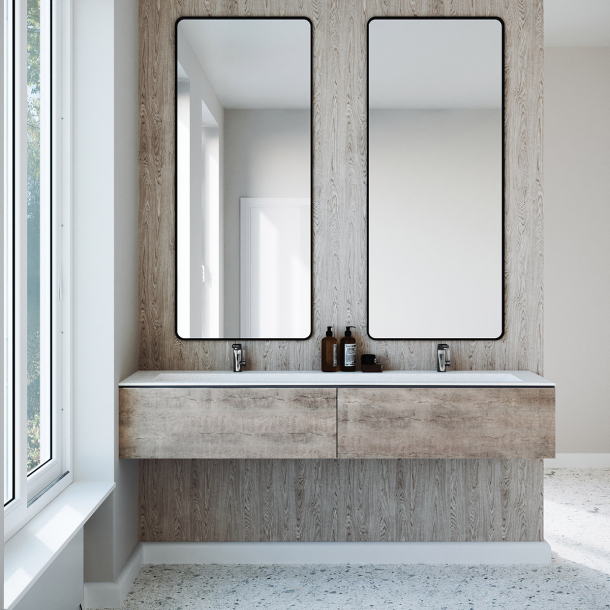 Dobbel vask Corian� Piano Sparkling Granita