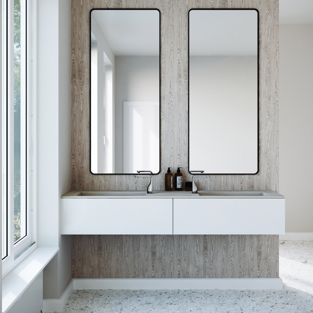 Dobbel vask Corian� Shift Artista Beige