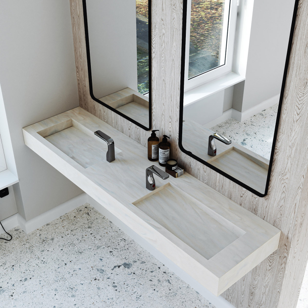 Dobbel vask Corian� Shift Artista Canvas