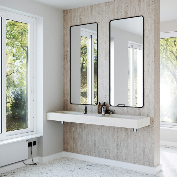 Dobbel vask Corian� Shift Artista Canvas