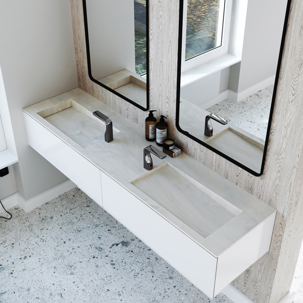 Dobbel vask Corian� Shift Artista Canvas