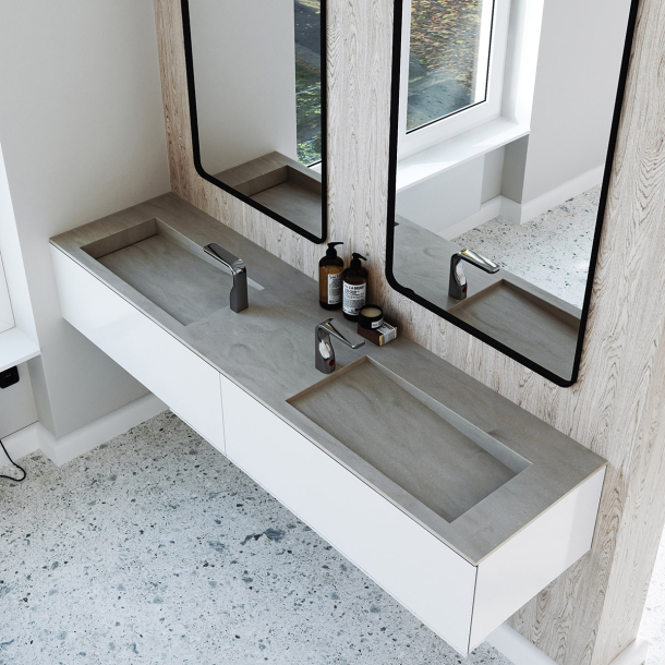 Dobbel vask Corian� Shift Artista Dust