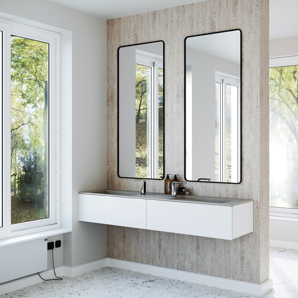 Dobbel vask Corian� Shift Artista Dust