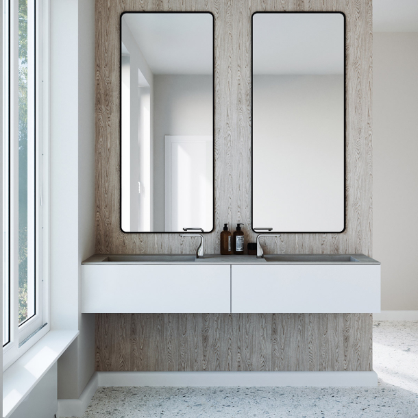 Dobbel vask Corian� Shift Artista Dust