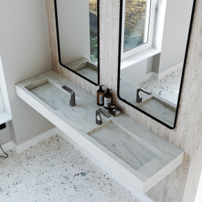 Dobbel vask Corian� Shift Artista Gray