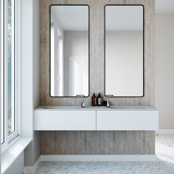 Dobbel vask Corian� Shift Artista Gray